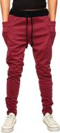 comfy and stylish: hemoon men's casual jogger pants with convenient pockets логотип