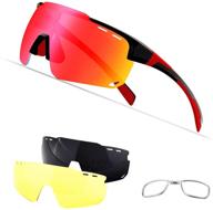 🚴 enhance your sporting experience with xiyalai polarized cycling glasses: 4 interchangeable lenses for baseball, running, fishing, and golf logo