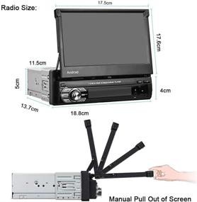 img 3 attached to 🚗 Автомагнитола UNITOPSCI Single Din на Android 10.1 с Bluetooth, GPS-навигацией, 7-дюймовым сенсорным экраном, MP5-плеером с WiFi, FM-радио, Mirror Link, SWC, USB/AUX и камерой заднего вида.