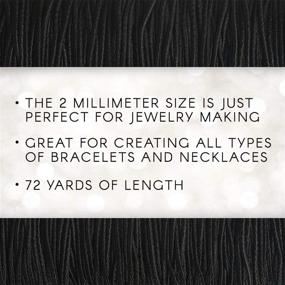 img 2 attached to 📿 Darice Black Elastic Cording for Beading and Jewelry Making (Item 1921 3772)