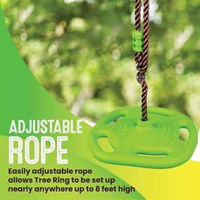 img 1 attached to Swurfer Tree Swing Ring: 3-in-1 Outdoor Disc Swing with Climbing Rope for Kids - Supports 150 Pounds, Attaches to Trees & Swing Sets in Backyards/Play Sets