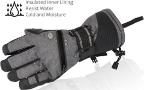img 1 attached to Waterproof Ski Gloves with 3M Thinsulate Insulation for Snowboarding, Skiing, Cycling, and Outdoor Sports - Winter Warm and Cozy Gloves, Ideal Gifts for Men and Women