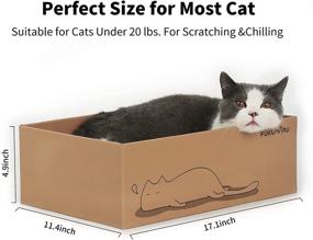 img 2 attached to FUKUMARU Cat Scratcher Cardboard 5 PCS with Box: Reversible Scratch Pad and Corrugated Bed for Your Kitty