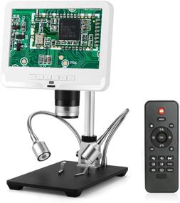 img 4 attached to STPCTOU 7 Inch LCD Digital USB Microscope High Definition Display 12MP 1920X1080 30Fps 200X Magnification Adjustable Stand 3D Visual Camera Video Recorder For Repair Soldering Tool Jewelry Use- White