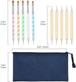 img 3 attached to 💅 Professional Dotting Tools for Nail Art: 10pcs with 9 Sizes, Perfect for Rock and Mandalas Painting - Includes Storage Bag