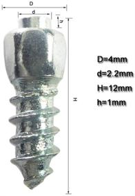 img 3 attached to Marrkey 12mm Carbide Screw Tire Studs for Enhanced Traction on Snow/Ice - Anti-Slip Spikes for Car/Snowmobile/Tractor/ATV/UTV/Motorcycle/Short Lug/Bicycles/Shoes with Easy Installation Tool - Pack of 100