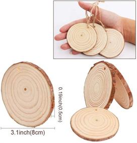 img 3 attached to 🌲 AerWo Natural Wood Slices - 50 Pcs Craft Wood Kit for DIY Crafts & Christmas Ornaments