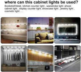 img 2 attached to 💡 High-Performance 10ft Kitchen Under Cabinet Lighting Kit - 60 LEDs, Brilliant Showcase Illumination, 2400lm, Crisp 6000K White