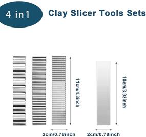 img 3 attached to 🔪 AngleKai Clay Slicer Blade Set - 4 Pcs, Flexible Polymer Clay Cutting Tool for DIY Crafts & Shaping - Modelling Clay Cutters with Precision Slicing Blades