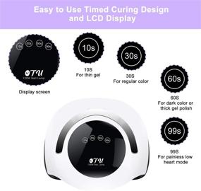 img 2 attached to 💅 120W UV LED Nail Light with 4 Timer Settings, OTU Professional Nail Dryer for Gel Nail Polish, Auto Sensor-Nail Polish Curing Gel LED Dryer