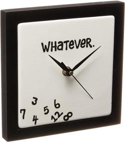 img 4 attached to Enesco Whatever. Always Late Scrambled Numbers 7.5 x 7.5 Inch Square Hanging Wall Clock