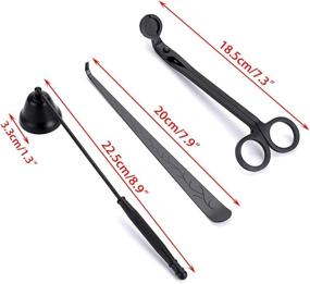 img 3 attached to Enhance Your Candle Experience with OwnMy 3 in 1 Candle Accessory Set - Candle Wick Trimmer, Dipper & Snuffer! Ideal Gift for Candle Lovers (Black)