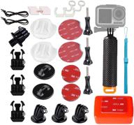 🏄 wlpreoe surfboard mounts bundle with insurance tethers, floating hand grip, floaty, and screws for gopro hero 10, 9, 8, max, 7 (black, silver, white), 6, 5, 5s, 4s, 4, 3+ and osmo action camera logo