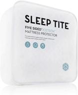 malouf queen size sleep tite five icetech водонепроницаемый матрас protector - улучшенная технология охлаждения с верхней и боковой защитой - белый логотип