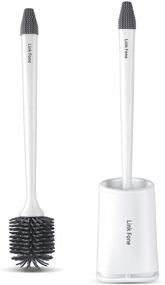 img 4 attached to 🚽 Silicone Bristle Toilet Brush and Holder Set for Bathroom with Invisible Tweezers & Quick-Drying Design - Colel Toilet Bowl Cleaner Brush and Holder