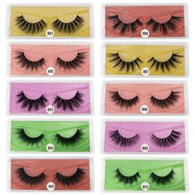 img 1 attached to 🔥 HBZGTLAD Wholesale Eyelashes: 10/20/30/40/50/100 Pairs Faux 3D Mink Lashes - Natural False Eyelashes for Stunning Makeup Looks - Thick and Luxurious Mink Eyelashes in Mix 10pair