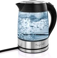 🍵 megachef model 4 stainless steel light up wired tea kettle, 1.8l logo
