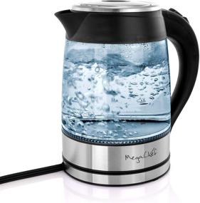img 4 attached to 🍵 MegaChef Model 4 Stainless Steel Light Up Wired Tea Kettle, 1.8L