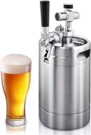 🍺 nutrichef double walled system - 64oz stainless steel growler tap portable mini keg dispenser kegerator kit with co2 pressure regulator for craft beer draft/homebrew - pkbrtp99 logo