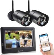 📷 sequro guardpro: hd wireless surveillance camera system with smartphone access, weatherproof night vision cameras and 4ch monitor dvr kit - 2-cam kit logo