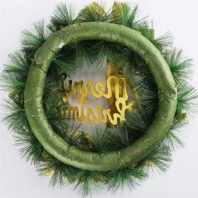 img 2 attached to H&W Christmas Wreath Door Wall Ornament Garland Decoration Bowknot - 15.7inch/40cm - Home Décor in Elegant Golden