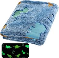 🦖 stem magic glow in the dark blanket: cozy dinosaur throw blanket for boys and girls, 50 x 60 inches, great christmas and birthday gifts for kids logo