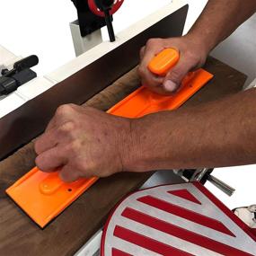 img 3 attached to Fulton Woodworking Safety Push Block & Stick Combo, 5-Piece Set in Vibrant Safety Orange - Suitable for Table Saws, Router Tables, Jointers, and Band Saws, Perfect for Woodworkers