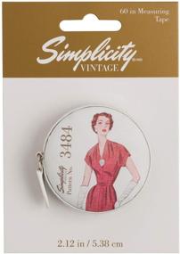 img 2 attached to 📏 Simplicity Vintage 1950s Sewing Measuring Tape, Up to 60 Inches, 2.1 Inch Width