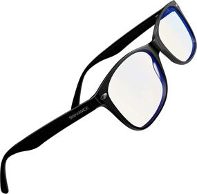 img 4 attached to 👓 Swanwick Classic Day Swannies: Premium Blue Light Blocking Glasses for Gaming PC, Laptop, and Smartphone - Protects Against Digital Eye Strain with Clear Lens