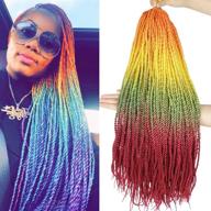 colorful senegalese crochet synthetic braiding logo