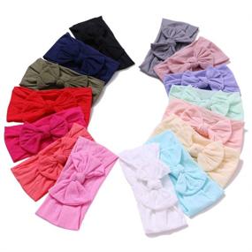 img 4 attached to 👶 Turban Knotted Baby Headbands - Hairbands for Newborn, Toddler, and Children's (Pack of 15 - CL23)