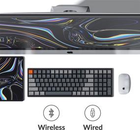 img 1 attached to Keychron K4 Hot Swappable Mechanical Gaming Keyboard RGB Backlit - 96% Layout Bluetooth Wireless/USB Wired - Gateron Brown Switch Aluminum Frame - Mac Windows Gamer PC-Version 2