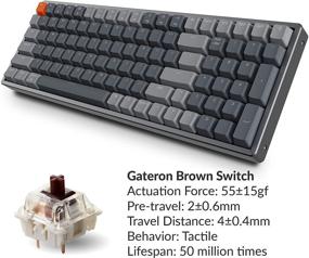 img 3 attached to Keychron K4 Hot Swappable Mechanical Gaming Keyboard RGB Backlit - 96% Layout Bluetooth Wireless/USB Wired - Gateron Brown Switch Aluminum Frame - Mac Windows Gamer PC-Version 2