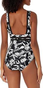 img 1 attached to 👙 Stylish and Trendy: Tommy Hilfiger Women's One Piece Swimsuit for Summertime Fun