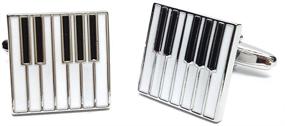 img 1 attached to Piano Cufflinks Music Links Silver