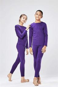 img 1 attached to Optimized for SEO: Unisex Long Johns Set with Fleece Lining - DEVOPS Thermal Underwear