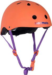 img 4 attached to Kiddimoto Kids Helmet - Small, Matt Orange