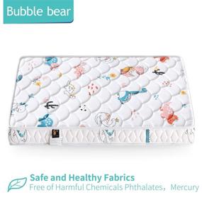 img 3 attached to 🐻 Премиум пены матрас Bubble Bear для малышей и для детской кроватки: гипоаллергенный, нетоксичный, комфортабельный и безопасный | Размер кроватки: 52X27,6X5 дюймов