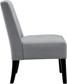 img 2 attached to Grey Modern Tufted Accent Chair with Solid Wood Legs by Amazon Basics