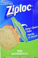 🥪 ziploc 71135 sandwich bags, 150-pack, 6.5 x 5.875-inch (16.5 cm x 14.9 cm) logo