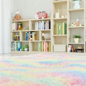 img 2 attached to Rainbow Bedroom Unicorn Colorful 5 3X6 6