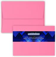 🌸 25 sets of 5x7 cut size cards with a-7 envelopes in bright pink - matching pack for invitations, greetings, thank you notes, holidays, weddings, birthdays, announcements logo