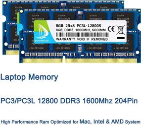 img 1 attached to 🖥️ DUOMEIQI 16GB RAM Kit (2 x 8GB) DDR3L/DDR3 Memory 16GB 1600MHz SODIMM RAM PC3L/PC3-12800 2Rx8 1.35V/1.5V Non-ECC Unbuffered Laptop RAM Notebook Memory Module