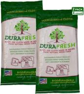 🧼 durafresh eco cloth: multipurpose cleaning cloth, wood pulp fiber construction | easily rinse away 99% of food particles and odor (4-count) logo