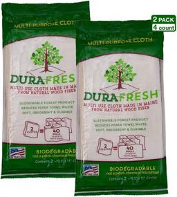 img 4 attached to 🧼 Durafresh Eco Cloth: Multipurpose Cleaning Cloth, Wood Pulp Fiber Construction | Easily Rinse Away 99% of Food Particles and Odor (4-Count)