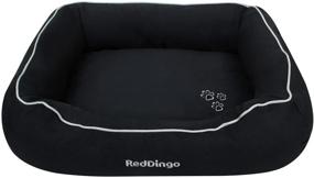 img 1 attached to Red Dingo Oval 🐶 Dog Cushion with Raised Edge