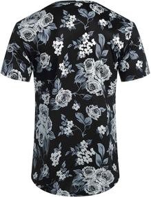 img 3 attached to 🌸 COOFANDY Floral Shirts for Men - Fashionable Flowers in Hipster T-Shirts & Tanks