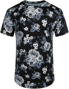 img 4 attached to 🌸 COOFANDY Floral Shirts for Men - Fashionable Flowers in Hipster T-Shirts & Tanks