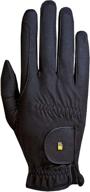 roeckl roeck-grip unisex gloves size 7 in black - secure grip for maximum performance logo