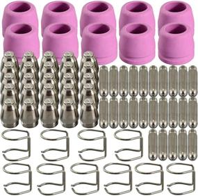 img 3 attached to 🔥 AIC WELD SG-55 AG-60 WSD-60 Комплект расходных материалов и сопел для плазменной резки, 40/50/60 Ампер (70 шт.): Высококачественные запасные части для эффективной резки